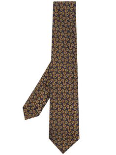 Kiton шелковый галстук с узором
