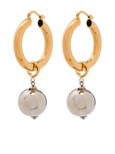 Jil Sander sphere pendant hoop earrings
