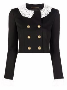 Saint Laurent укороченный двубортный жакет