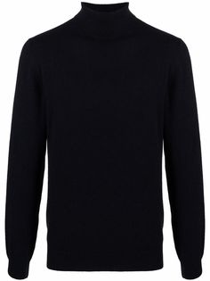 Corneliani свитер тонкой вязки с высоким воротником