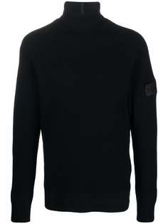 Stone Island Shadow Project свитер в рубчик с нашивкой
