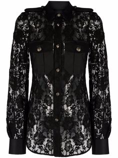 Dsquared2 рубашка с цветочным кружевом