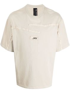 VAL KRISTOPHER фактурная футболка с нашивкой-логотипом