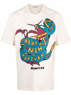 Moncler футболка с графичным принтом