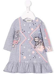 Kenzo Kids платье с длинными рукавами и логотипом