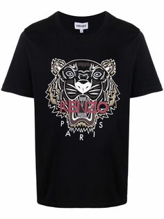 Kenzo футболка с принтом Tiger