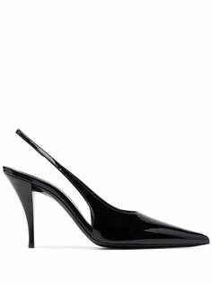 Saint Laurent туфли Viper 90 с ремешком на пятке
