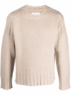 Jil Sander джемпер с круглым вырезом и отделкой в рубчик