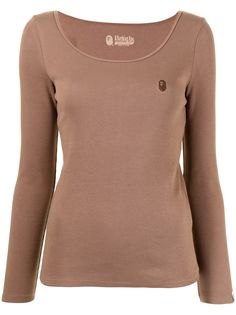 A BATHING APE® топ с вышитым логотипом