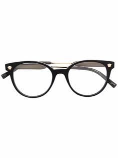 Versace Eyewear очки в круглой оправе с логотипом
