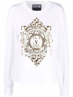 Versace Jeans Couture футболка с длинными рукавами и логотипом