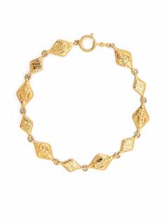 Chanel Pre-Owned позолоченное колье Coco Silhouette 1980-х годов