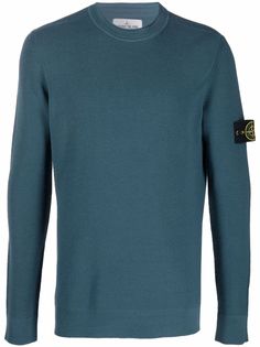 Stone Island шерстяной джемпер с нашивкой-логотипом