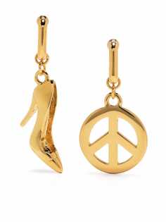 Moschino серьги Peace-and-Shoes