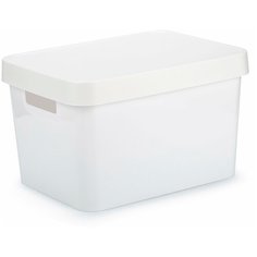 Коробка INFINITY с крышкой 17л белая,CURVER