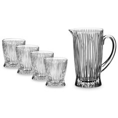 Набор для напитков Cold Drinks из 4-х хрустальных стаканов и кувшина, серия Tumbler Collection, Riedel 5515/23S1