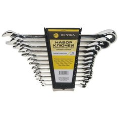 Набор ключей комбинированных 6-24мм трещоточных 12 предметов в холдере эврика ER-20624