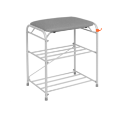ПДОсС 340 БС Подставка для обуви 3-х полочная 45 см, с сиденьем, цвет "Белое серебро" ЗМИ