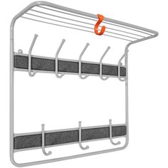 Вешалка с полкой 2-х ярусная 22В цвет серый ЗМИ