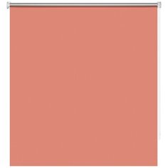 Рулонная штора DECOFEST Блэкаут Плайн Мини (коралловый), 120х160 см