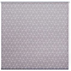 Рулонная штора DECOFEST Геометрическая сетка Мини (серый), 90х160 см