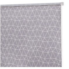 Рулонная штора DECOFEST Геометрическая сетка Мини (серый), 40х160 см