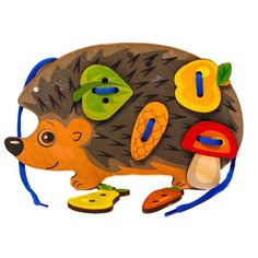 Шнуровка Десятое королевство Ежик (01896) коричневый/желтый