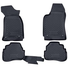 Коврики в салон VW Passat B5, 1996-2005, 4 шт. (полиуретан, серые) Element