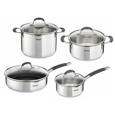 Набор посуды Tefal Illico G701S874 8 пр. серебристый
