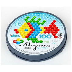 Мозаика круглая шестигранная 100 эл (пластиковая коробка) Десятое королевство