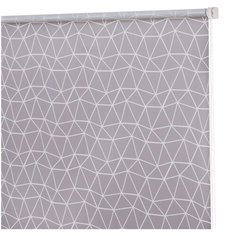 Рулонная штора DECOFEST Геометрическая сетка Мини (серый), 70х160 см