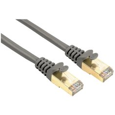 Патч-корд Hama H-78422 STP cat5E 1 м, серый, RJ-45 (m)-RJ-45 (m)