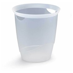 Легкая пластиковая корзина для мусора DURABLE TREND, 16 л., прозрачный