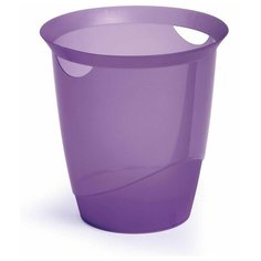 Легкая пластиковая корзина для мусора DURABLE TREND, 16 л., прозрачно-фиолетовый