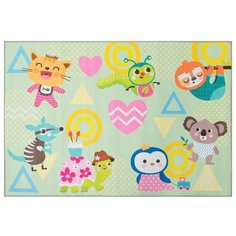 Ковер Крошка Я Зоопарк (4982169), размер: 1.2х0.8 м, голубой/желтый
