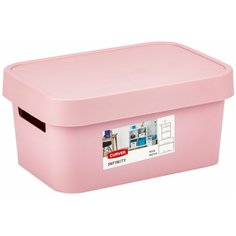Коробка INFINITY с крышкой 4.5л розовая,CURVER