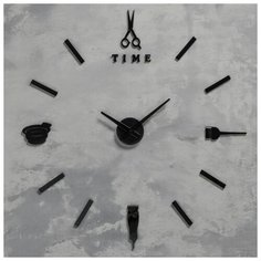 Часы настенные Quartz "Парикмахеру", d 70 см, 1 АА, плавный ход, стрелки: 22,5 см, 16,5 см Рубин