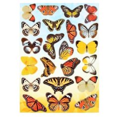 Наклейки интерьерные Decoretto "Садовые бабочки"