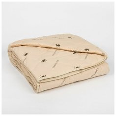 Одеяло Адамас облегченное, всесезонное "Верблюжья шерсть", 140*205+,-5 см, чехол тик