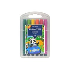Фломастеры утолщенные "FUNCOLOR JUMBO" 12 ЦВ. В пластиковом пенале Bruno Visconti