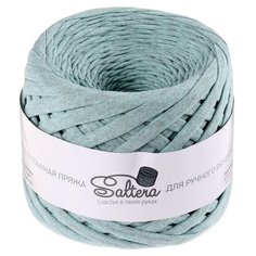 Пряжа трикотажная Saltera широкая, 100 м*300 г, 7-9 мм, 109 ментоловый меланж