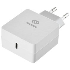 Зарядное устройство сетевое Digma DGPD-18W-WG 3A PD универсальное, кабель USB Type C, белый