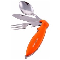 Набор столовых приборов AceCamp "Попугай. Parrot Cutlery Set", складной, цвет: оранжевый