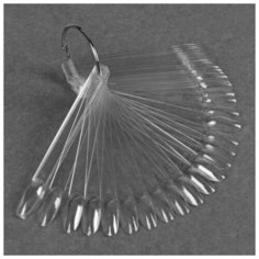 Палитра для лаков на кольце (набор 50 ногтей) минадлевидная форма прозрач пакет наклейка QF 4296292 Queen Fair