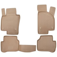 Коврики в салон VW Passat CC 02/2009->, 4 шт. (полиуретан, бежевые) Element