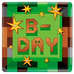 Тарелки бумажные для праздника Minecraft, TNT Party!, 23 см Amscan
