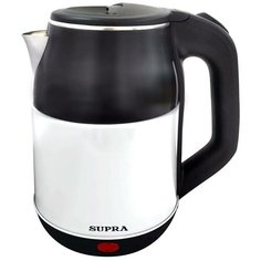 Чайник электрический Supra KES-1843S, 1.8 л, 1500 Вт, черный/белый