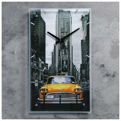 Сюжет Часы настенные, серия: Транспорт, "Ретро авто", стекло, 35х60 см, микс