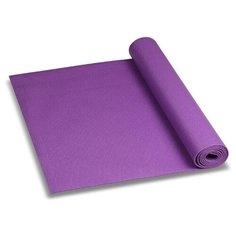 Коврик для йоги Indigo YG03, 173х61х0.3 см фиолетовый однотонный