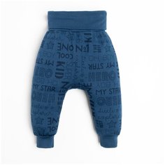 Брюки Крошка Я Машинки размер 68-74, синий